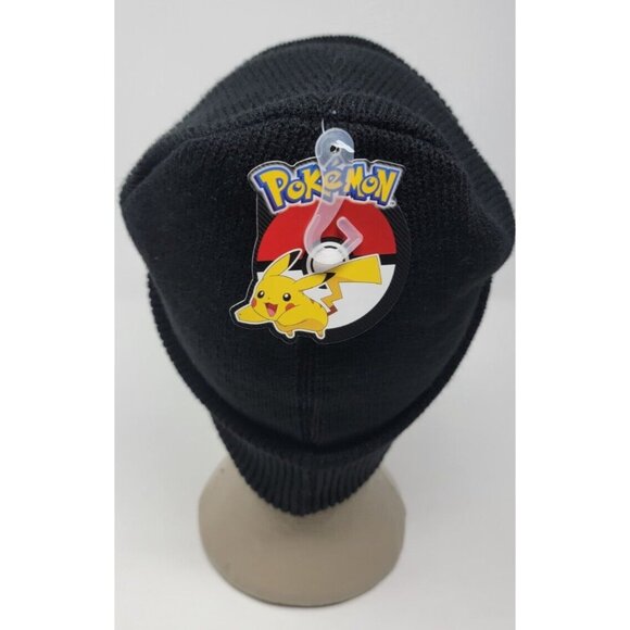 Pokemon Pikachu Teen Adult Winter Beanie Pompom NWT Bioworld - Picture 4 of 5